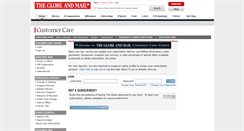 Desktop Screenshot of customer.globeandmail.ca